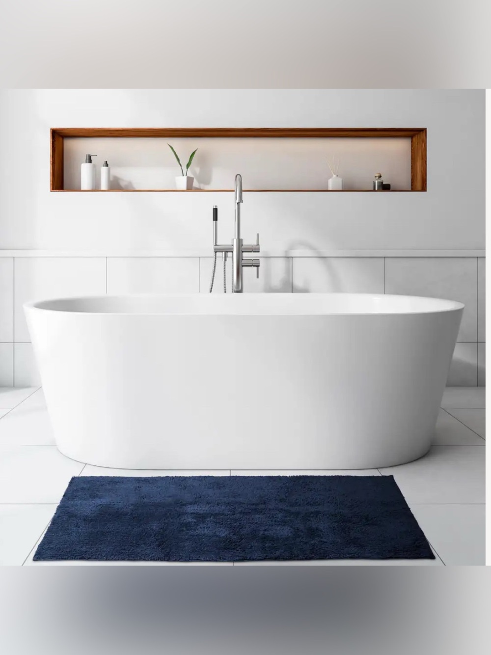 NWT Annie Selke Reversible Solid Bath Rug